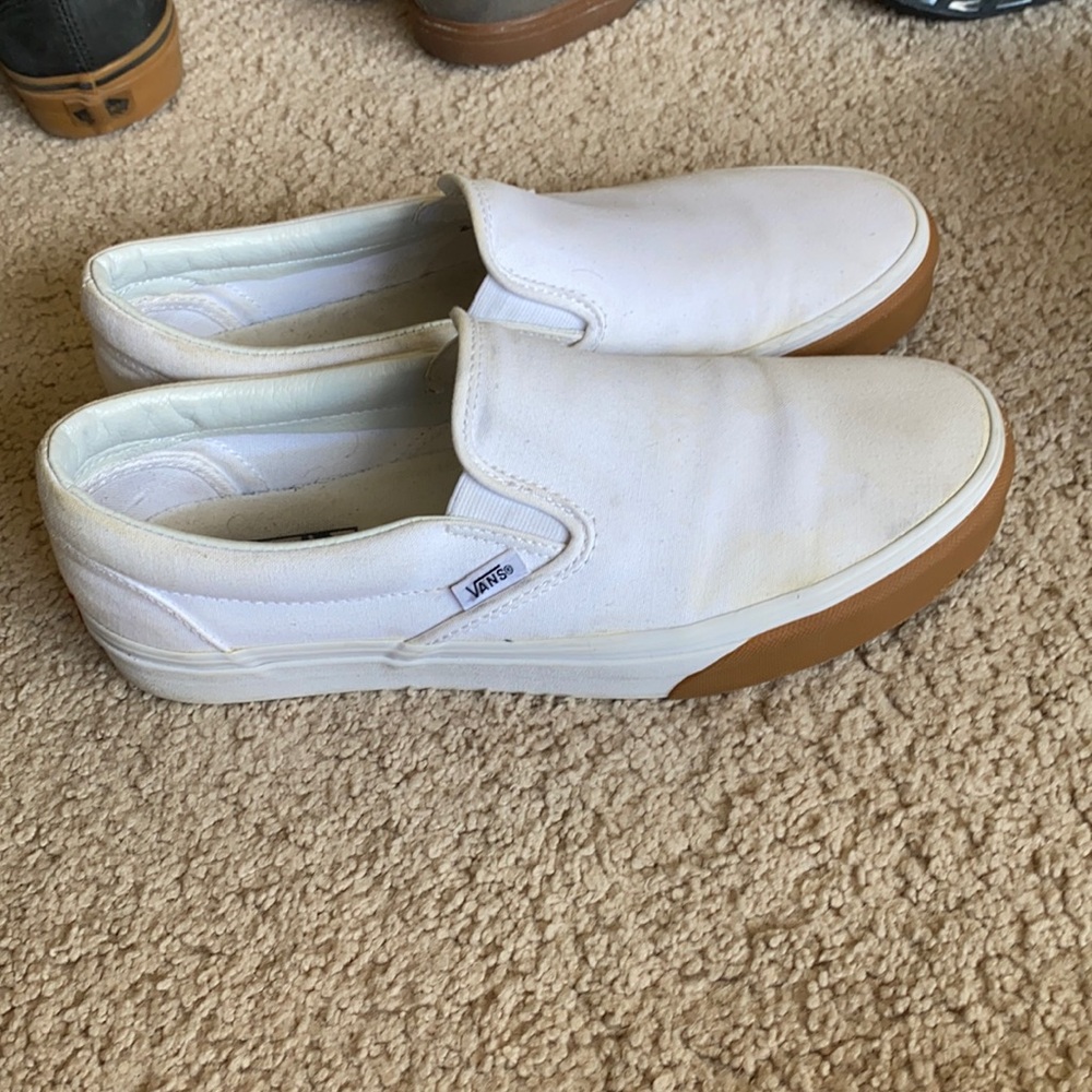 VANS WHITE SLIP-ON Men’s 9.5 Women’s 11